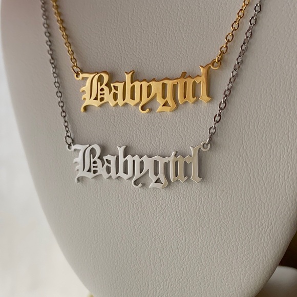 Jewelry Sterling Silver Stainless Steel Babygirl Necklace Poshmark